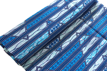 TURQUOISE WAVE Afrikanischer Wax Print Stoff